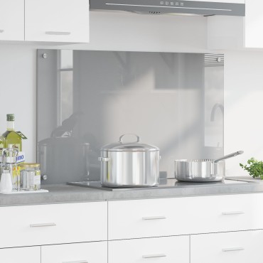 vidaXL Φωτιστικό Πίσω Παχύ σε Ανοιχτό Γκρι 100x60x0,6 εκ από Σκληρυμένο Γυαλί