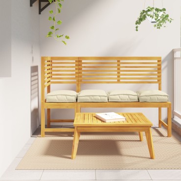 vidaXL Μαξιλάρια Παλέτας για Καθίσμα 4 τεμ. Κρεμ 40x40x8cm Υφάσμα Οξφόρδης