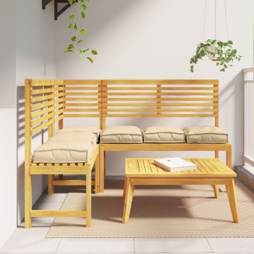 vidaXL Εξωτερικό Μαξίλι Σετ 6 Μπεζ Πολυεστέρας 40x40x8cm