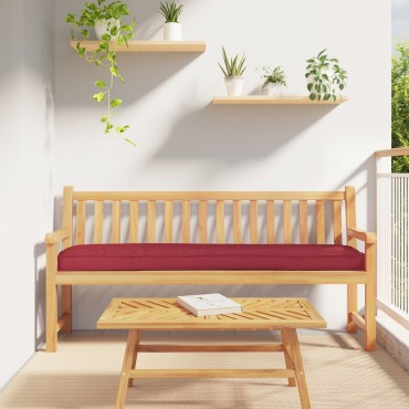 vidaXL Μαξιλάρια Παλέτας για Παγκάκι 2 τεμ Μπορντό 200x40x8cm Πολυεστερικό Ύφασμα