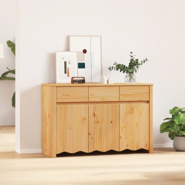 vidaXL Πλαϊνό γραφείο ""DRAMMEN"" 114x43x75,5cm Μασίφ Ξύλο Πεύκου 1 τεμ.