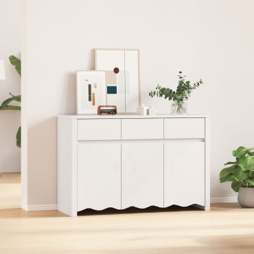vidaXL Σύνθετο "DRAMMEN" Λευκό 114x43x75,5cm Ξύλο Πεύκου 1 τεμ.
