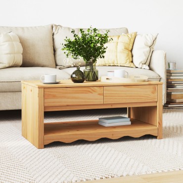 vidaXL Τραπέζι σαλονιού ""DRAMMEN"" 99x55x45cm Μασίφ ξύλο πεύκου 1 τεμ.
