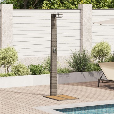 vidaXL Ντους Κήπου  Γκρι 60x80x214 εκ Πολυ Ρητίνη
