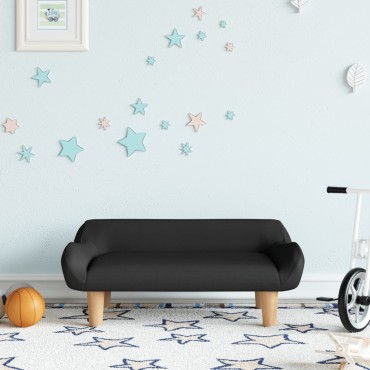 vidaXL Καναπές Παιδικός Μαύρο 70x40x24cm από Υφασμάτινη 1 τεμ.