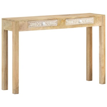 vidaXL Τραπέζι Κονσόλα 110x30x75cm από Μασίφ Ξεβαμμένο Ξύλο Μάνγκο 1 τεμ.