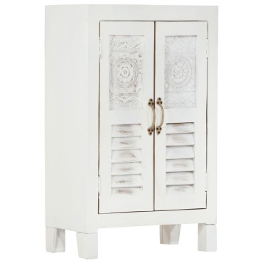 vidaXL Ντουλάπι Λευκό 55x30x90cm από Μασίφ Ξύλο Ακακίας 1 τεμ.