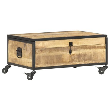 vidaXL Τραπεζάκι Σαλονιού 70x50x33cm από Μασίφ Ξύλο Μάνγκο 1 τεμ.