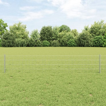 vidaXL Σετ Euro Fence Σετ από 2 Γαλβανισμένος χάλυβας 50 mx0.4 m
