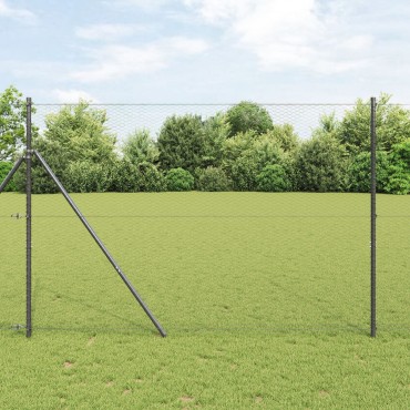 vidaXL Εξάγωνος Φράχτης Γκρι 1.6x50 μ Ατσάλι 5000x160x0.07cm