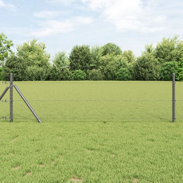 vidaXL Γκρι Hexagon Fence 0.4x100 μ Ατσάλι 10000x40x0.07cm