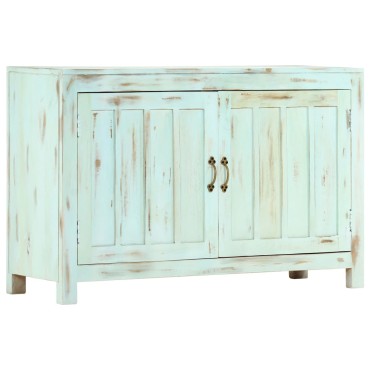 vidaXL Ντουλάπι Γαλάζιο 110x35x70cm από Μασίφ Ξύλο Μάνγκο 1 τεμ.