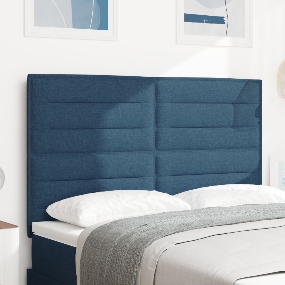 vidaXL LED Κεφαλάρι Γραμμών Σχεδίασης Μπλε Υφασμάτινο 144x7x128cm