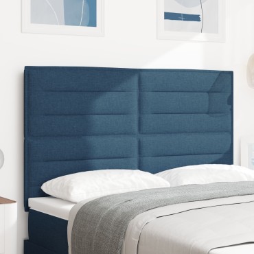 vidaXL LED Κεφαλάρι Γραμμών Σχεδίασης Μπλε Υφασμάτινο 144x7x128cm