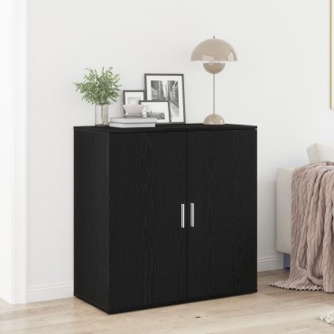 vidaXL Μπουφές Μαύρος Δρυός 79x38x80cm Επεξεργασμένο Ξύλο 1 τεμ.