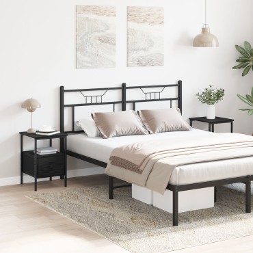 vidaXL Κομοδίνα 2 τεμ. Μαύρη Βελανιδιά 34x36x50cm Επεξεργασμένο Ξύλο