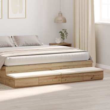 vidaXL Κομοδίνα από ξύλο καλλιτέχνη 200x36.5x16.5cm Επεξεργασμένο ξύλο 1 τεμ.