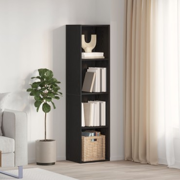 vidaXL Ράφι Βιβλίων/Ράφι Τηλεόρασης Μαύρης Δρυός 36x30x143cm 1 τεμ.
