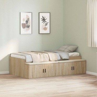 vidaXL Κρεβάτι Αποθήκευσης Sonoma Oak 90x190 εκ.