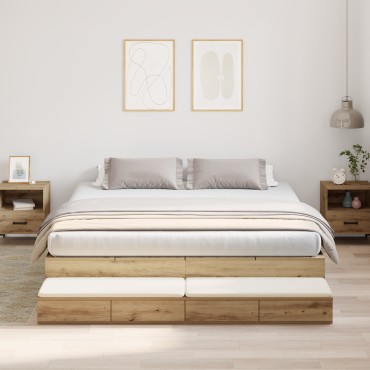vidaXL Κρεβάτι Αποθήκευσης Artisan Oak 180x200 εκ.