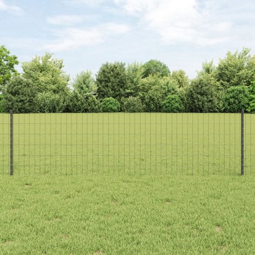vidaXL Euro Fence Σετ 2 Γκρι Σίδερο Μεγάλο Ανθεκτικό Φράχτης