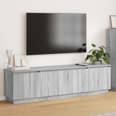 vidaXL Ντουλάπι ΤV με LED Γκρι Σονόμα 180x38x49cm Επεξεργασμένο Ξύλο