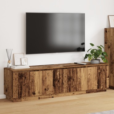 vidaXL Κουτί τηλεόρασης με LED Παλιό Ξύλο 180x38x49cm Επεξεργασμένο Ξύλο