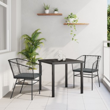 vidaXL Σετ 2 Μαύρο και Σκούρο Γκρι