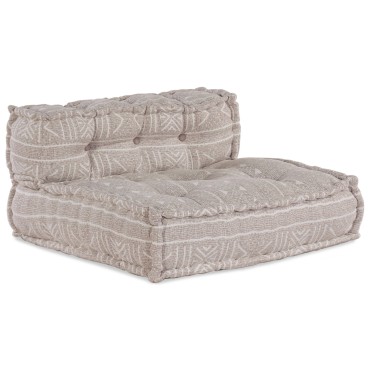 vidaXL Modular Pouffe Ανοιχτό Καφέ 70x70x54 Ύφασμα 70x70x54cm