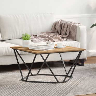 vidaXL Τραπεζάκι καφέ Ξύλο δρυός 80x80x45cm 1 τεμ.
