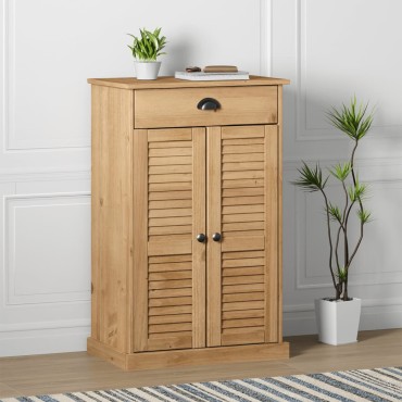 vidaXL Παπουτσοθήκη VIGO 60x35x96cm από Μασίφ Ξύλο Πεύκου