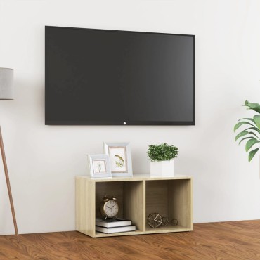 vidaXL Έπιπλο Τηλεόρασης Sonoma Δρυς 72x35x36,5cm από Επεξ. Ξύλο