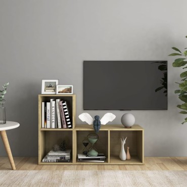 vidaXL Έπιπλα Τηλεόρασης 2 τεμ. Sonoma Δρυς 72x35x36,5cm Επεξ. Ξύλο
