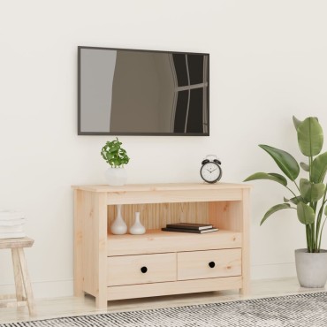 vidaXL Έπιπλο Τηλεόρασης 79x35x52cm από Μασίφ Ξύλο Πεύκου