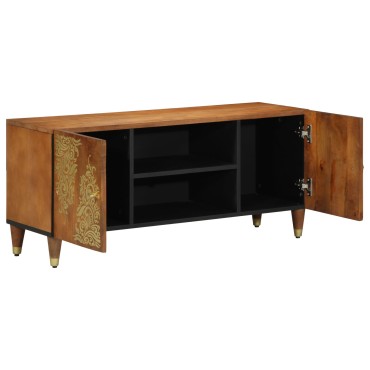 vidaXL Κονσόλα Τηλεόρασης 105x33x46cm Μασίφ Ξύλο Μάνγκο