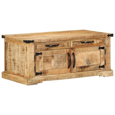 vidaXL Τραπεζάκι Σαλονιού 90x50x40cm Μασίφ Ξύλο Ρουστίκ Μάνγκο 1 τεμ.