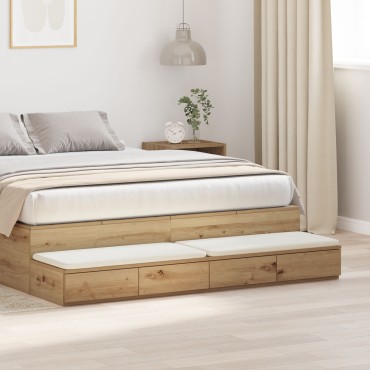 vidaXL Κομοδίνο Δρυός Ξύλο 150x36.5x16.5cm Κομοδίνο Ορθογώνιο 1 τεμ.