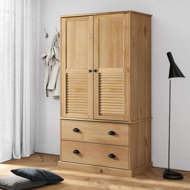 vidaXL Ντουλάπα VIGO 90x55x170cm από Μασίφ Ξύλο Πεύκου 1 τεμ.