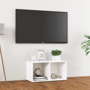 vidaXL Έπιπλο Τηλεόρασης Λευκό 72x35x36,5cm από Επεξ. Ξύλο
