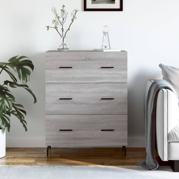 vidaXL Ντουλάπι Γκρι Sonoma 69,5x34x90cm από Επεξεργασμένο Ξύλο 1 τεμ.