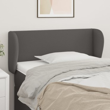 vidaXL Κεφαλάρι με Πτερύγια Γκρι 103x23x78/88cm Συνθετικό Δέρμα 1 τεμ.