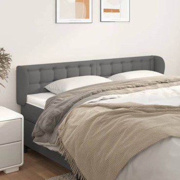 vidaXL Κεφαλάρι με Πτερύγια Γκρι 163x23x78/88cm Συνθετικό Δέρμα 1 τεμ.