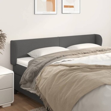 vidaXL Κεφαλάρι με Πτερύγια Γκρι 163x23x78/88cm Συνθετικό Δέρμα 1 τεμ.