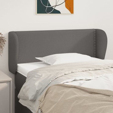 vidaXL Κεφαλάρι με Πτερύγια Γκρι 103x23x78/88cm Συνθετικό Δέρμα 1 τεμ.