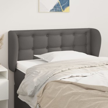 vidaXL Κεφαλάρι με Πτερύγια Γκρι 103x23x78/88cm Συνθετικό Δέρμα 1 τεμ.