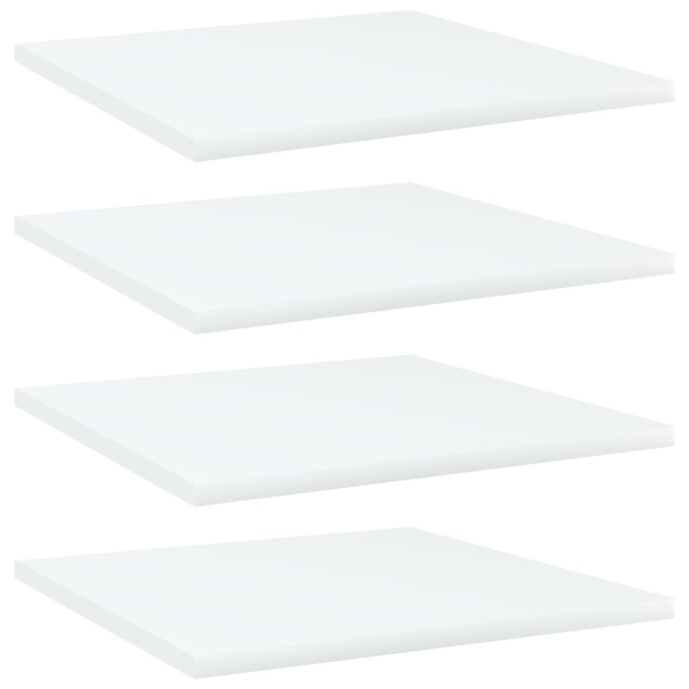 vidaXL Ράφια Βιβλιοθήκης 4 τεμ. Λευκά 40x40x1,5cm από Επεξ.Ξύλο