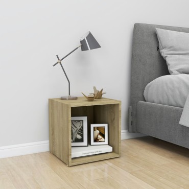 vidaXL Έπιπλο Τηλεόρασης Sonoma Δρυς 37x35x37cm από Επεξ. Ξύλο