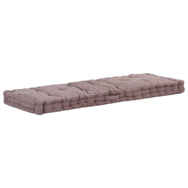 vidaXL Μαξιλάρα Δαπέδου / Παλέτας Taupe 120x40x7cm Βαμβακερή