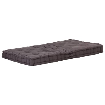 vidaXL Μαξιλάρα Δαπέδου / Παλέτας Ανθρακί 120x80x10cm Βαμβακερή