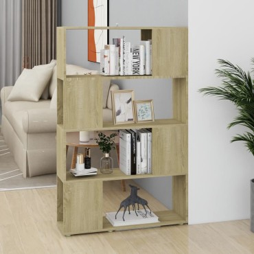 vidaXL Βιβλιοθήκη/Διαχωριστικό Χώρου Sonoma Δρυς 80x24x124,5cm Μοριοσ. 1 τεμ.